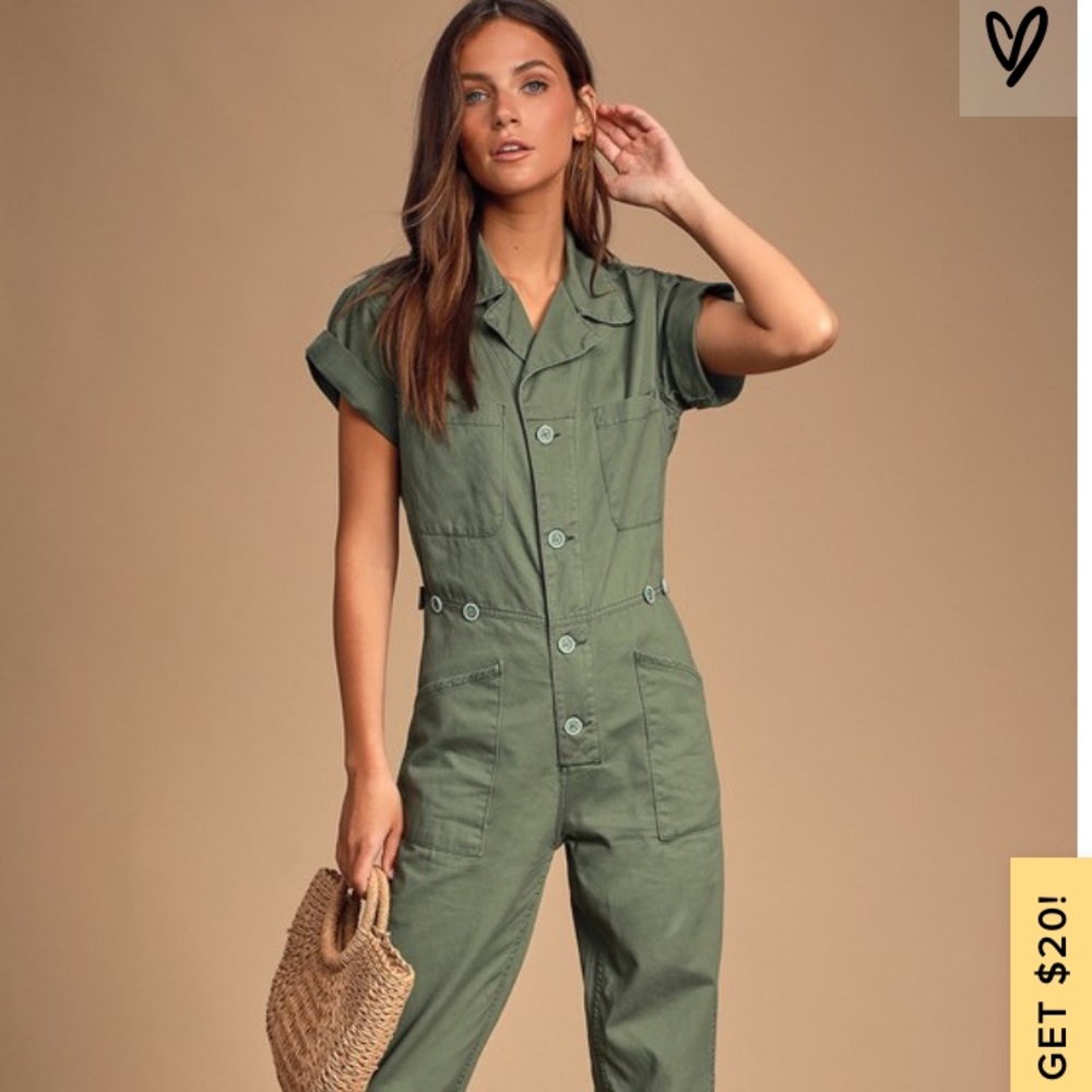 Pistola jumpsuit denim olive green M